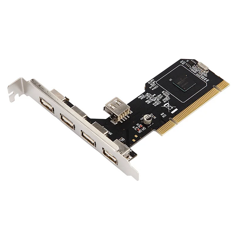 USB2.0 Expansion Card PCI to 5 USB2.0 Adapter Card NEC Chip Expansion Adapter Card Desktop Riser Card