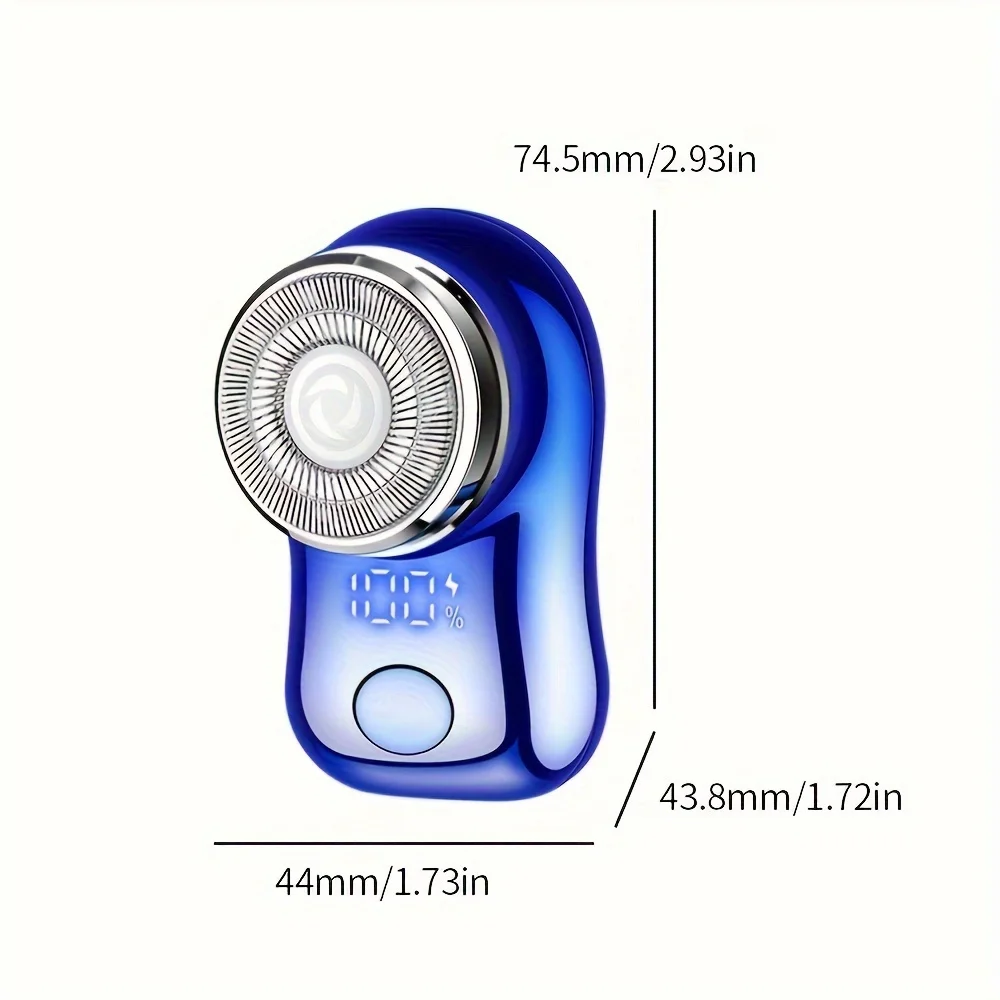 Mini Electric Shaver, Efficient Shaving, Double-ring Blade, Smart Digital Display, Detachable Head, Easy Cleaning Type-C