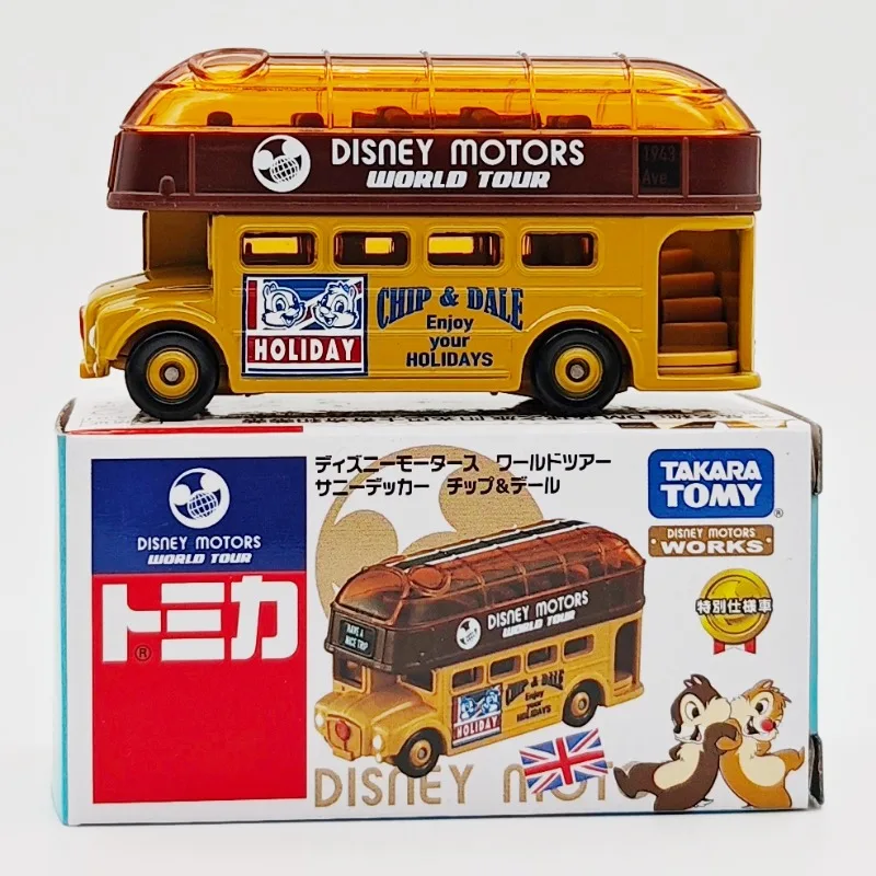 TAKARA TOMY Tomica DISNEY moteurs WORLD TOUR puce & Dale Bus alliage jouet véhicule à moteur moulé sous pression en métal modèle cadeaux