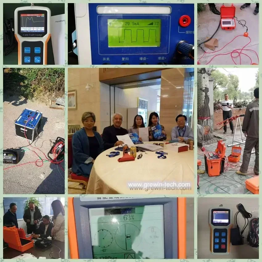640hz-197khz Ground Penetrating Radar Locate Pipes Fault Locator for Depth and Current Measuring