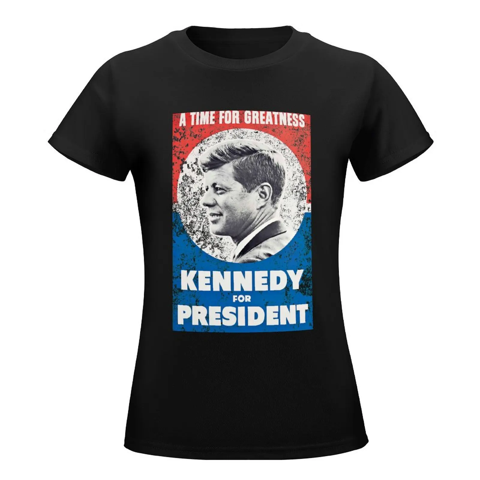 JFK John F Kennedy for President T-Shirt cute tops hippie clothes animal print shirt for girls Blouse white t-shirts for Women