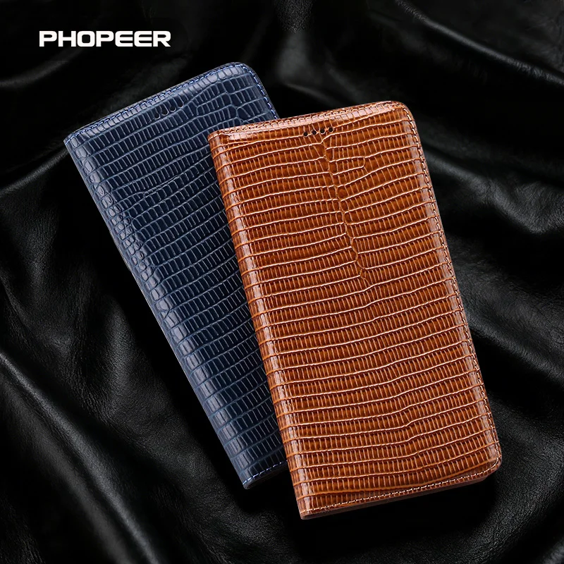 Capa de telefone de couro genuíno de luxo para Asus Zenfone 12 11 Ultra10 9 8 Flip 7 Pro 6 ZS630KL 5 5Z ZE620KL capa de telefone Classic Lizard