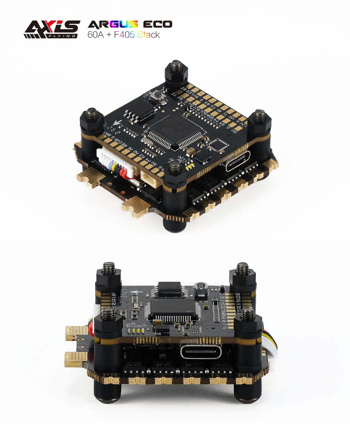 Axisflying Argus ECO 60A F405 STACK for FPV Freestyle Drones 4-6S LIPO UART 6 HD/Analog GPS Supported
