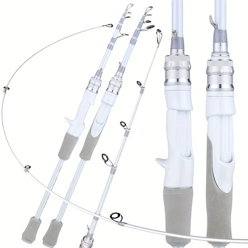Caña de pescar telescópica HAUT TON ET, caña giratoria y fundida de fibra de carbono, caña de pescar liviana diseñada para lubina, trucha, para