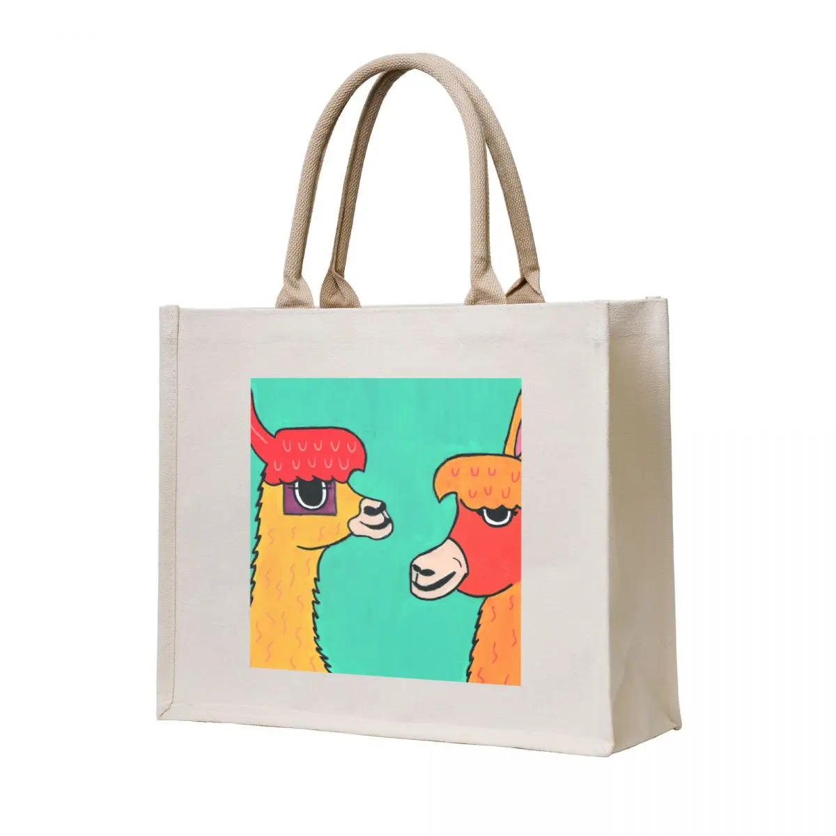 

Alpaca vs Llama Tote Bag Reusable bags Customizable tote bag Women's shopper tote bag university