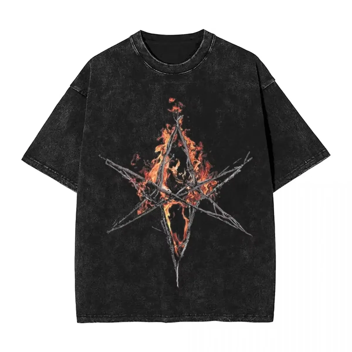 

Bring Me Horizon Hip Hop Washed Cotton Harajuku T-Shirt Fashion Men's and Women's Tops Streetwear Pattern