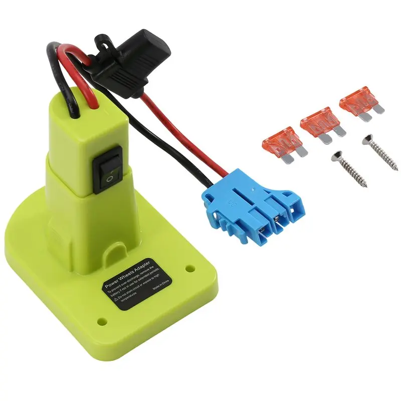 SHGO-Power Wheels Adapter With Fuse& Wire Harness Connector-For Ryobi 18V Battery-Converter Kit Included
