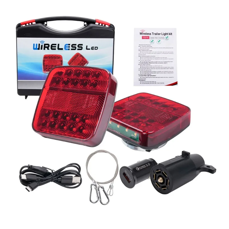 Car modification supplies Wireless LED lights, warning lights Rechargeable magnetic trailer lights Rear tail lights