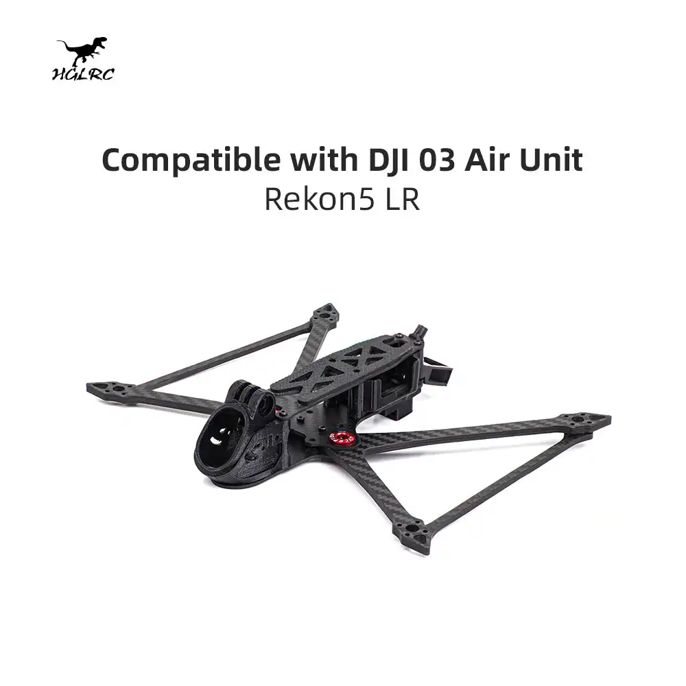 

HGLRC Rekon5 LR Long Range Ultra-light Frame 222mm Wheelbase 4mm Arm for O3 Air Unit 5inch FPV Mini Long Range Drone