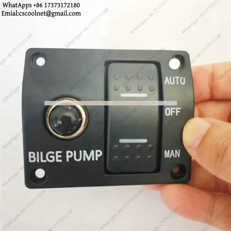 JS02 Bilge Pump Switch Panel 3-Way Automatic Control Marine Panel Switch 1 PCS