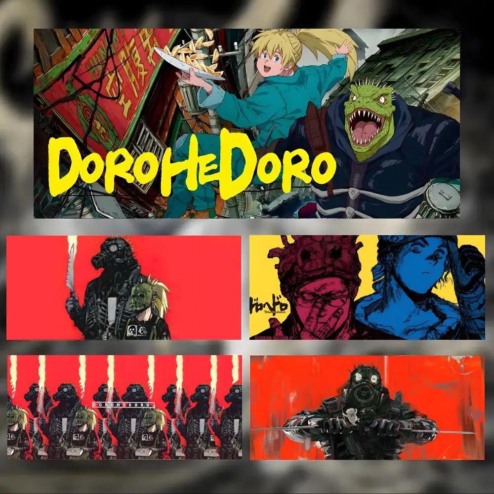 Dark Cool Anime D-Dorohedoro Mouse Pad Large Thick Desk Pad Stitched Edges Gaming Mouse Mat for PC