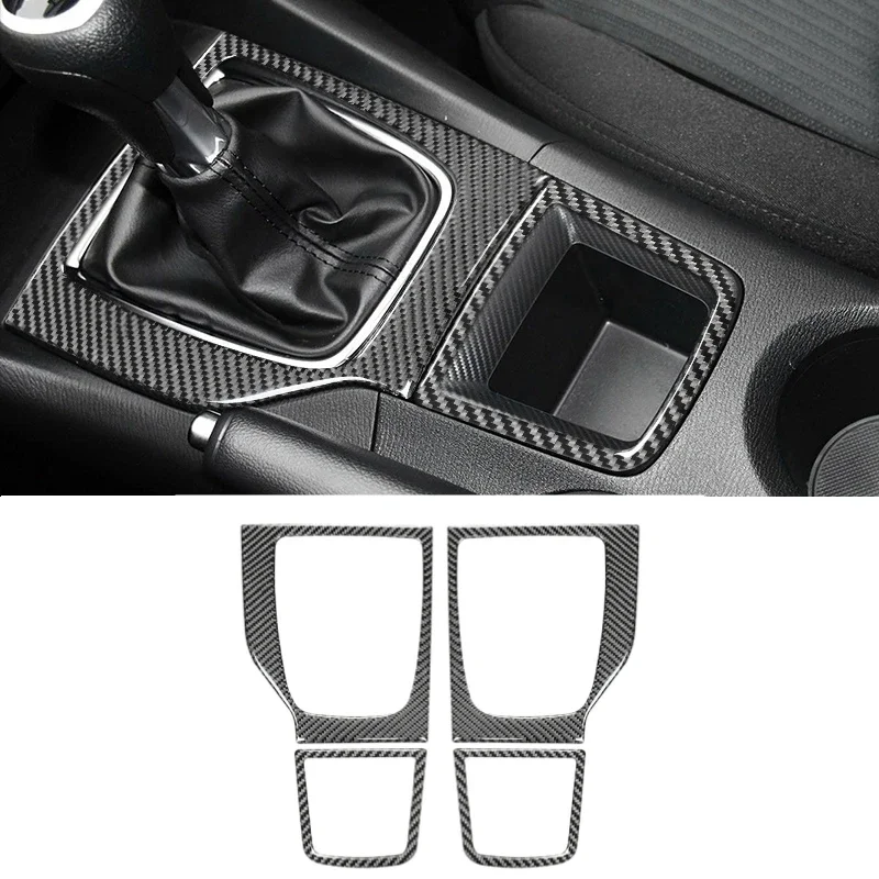 

For Mazda 3 Axela 2014-2019 Car Center Control Gear Panel Decor Carbon Fiber Cover Trim Strip Inside Auto Interior Accessories