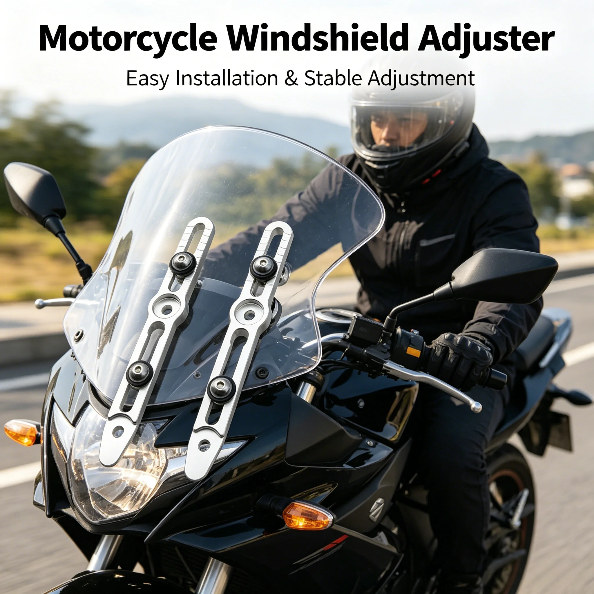 

For Suzuki V-Strom 800DE 2022-2024 CNC Windscreen Adjusters Adjustable Windshield Bracket Motorcycle Accessories
