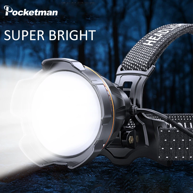

Super Bright LED Headlamp Smart Motion Sensor Portable Headlight Long Range Rechargeable Head Lamp Waterproof Head Light