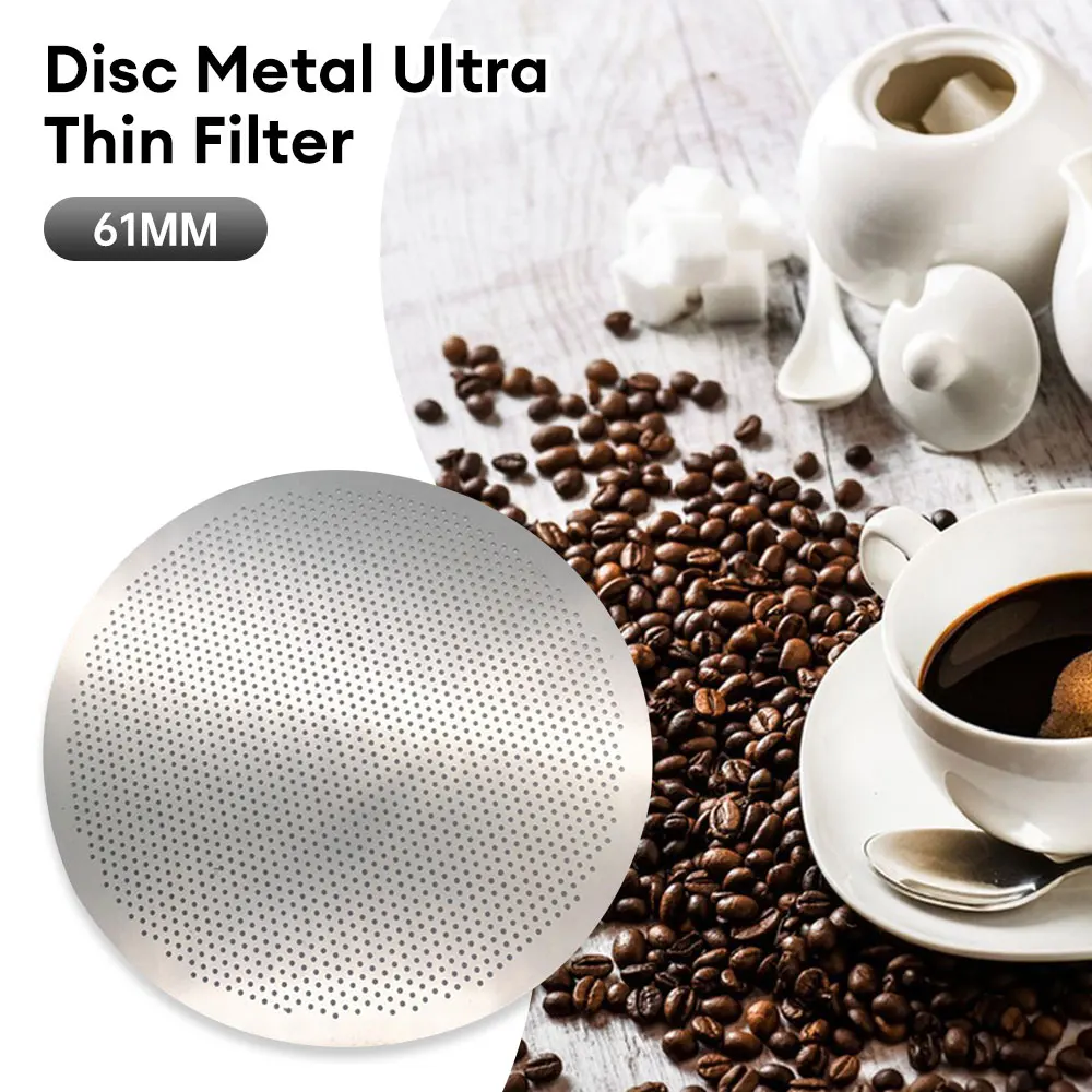 

61mm Coffee Filter Screen Stainless Steel Espresso Puck Screen Heat Resistant Mesh Portafilter Barista Tool for Espresso Machine