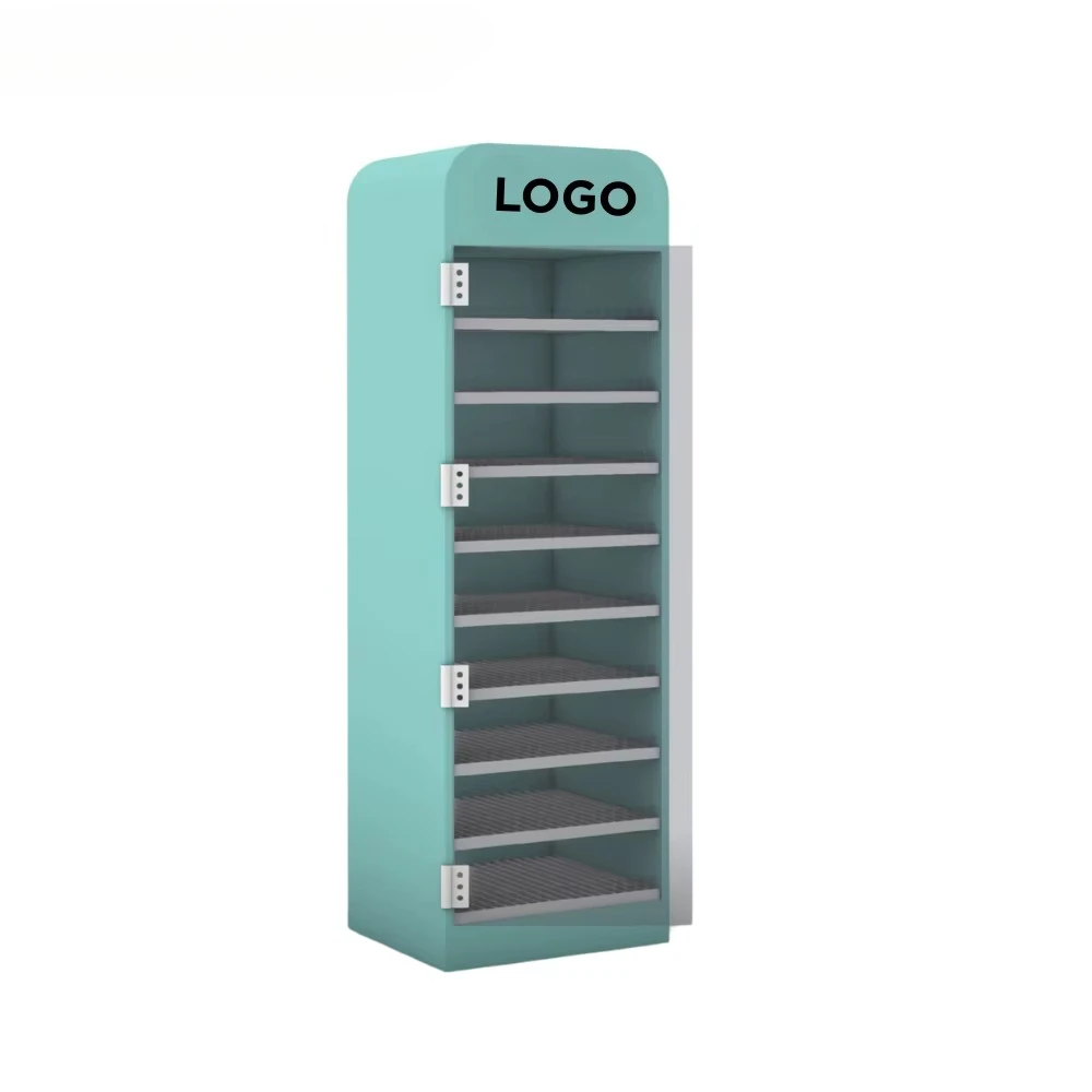 Floor-to-ceiling large-capacity multi-layer lockable anti-theft acrylic cigarette display stand