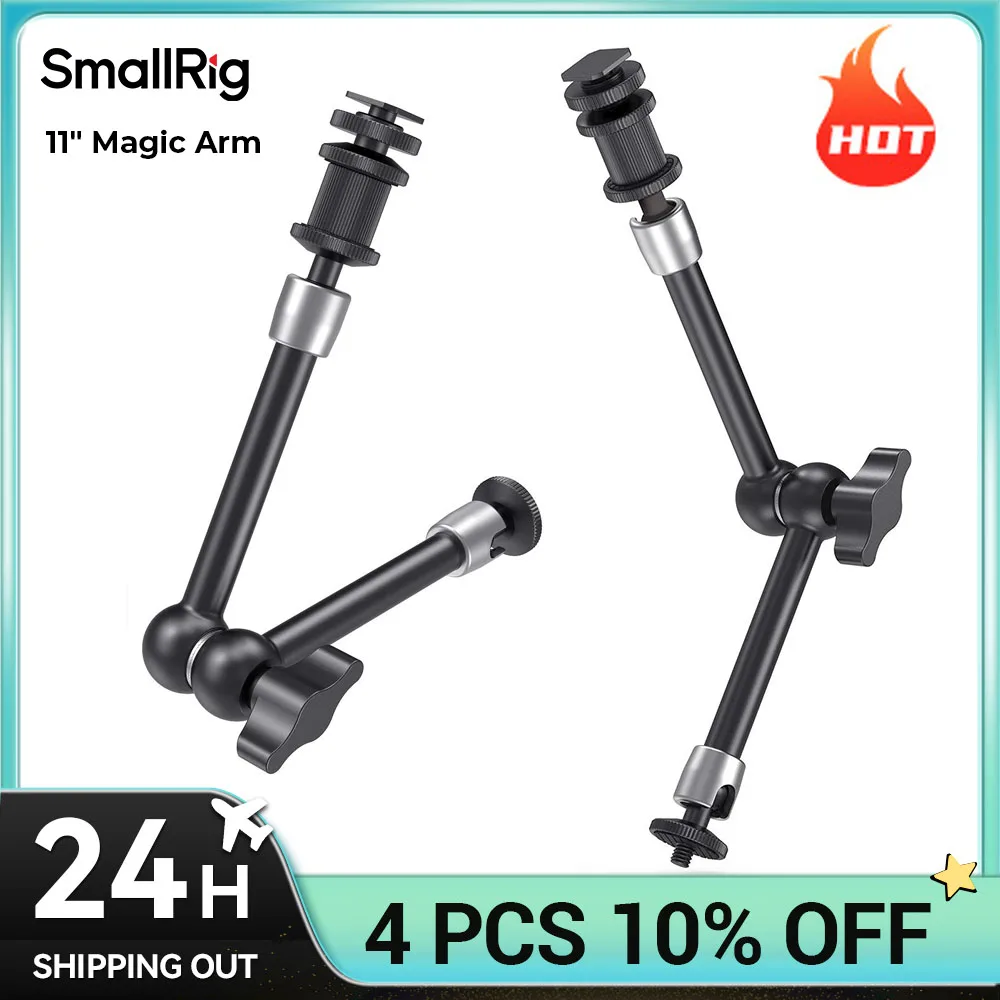 SmallRig regulowane tarcie przegubowe magiczne ramię 11 "długie z mocowaniem na zimną stopkę standardowy adapter śrubowy 1/4"-20 1498B