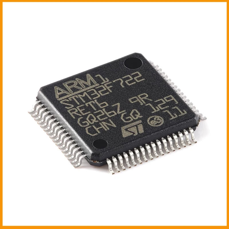 1~5pcs New Original  STM32F722RET6 STM32F722 Microcontroller IC 32-Bit Single-Core 216MHz 512KB (512K x 8) FLASH 64-LQFP (10x10)