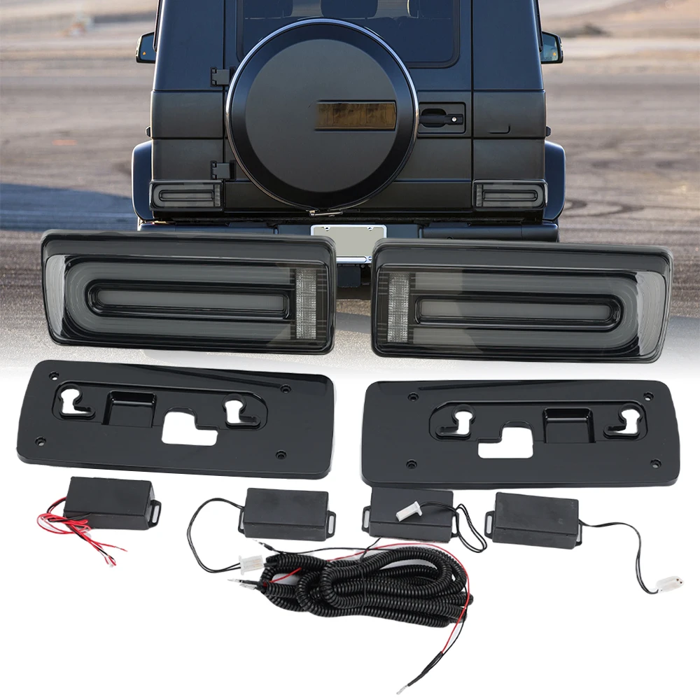 SmokedTailLightsforMercedes-BenzW463GClassG500G550G55G63AMG1990-2018BrakeReverseFogDynamicTurnSignalLamp-AliExpress34