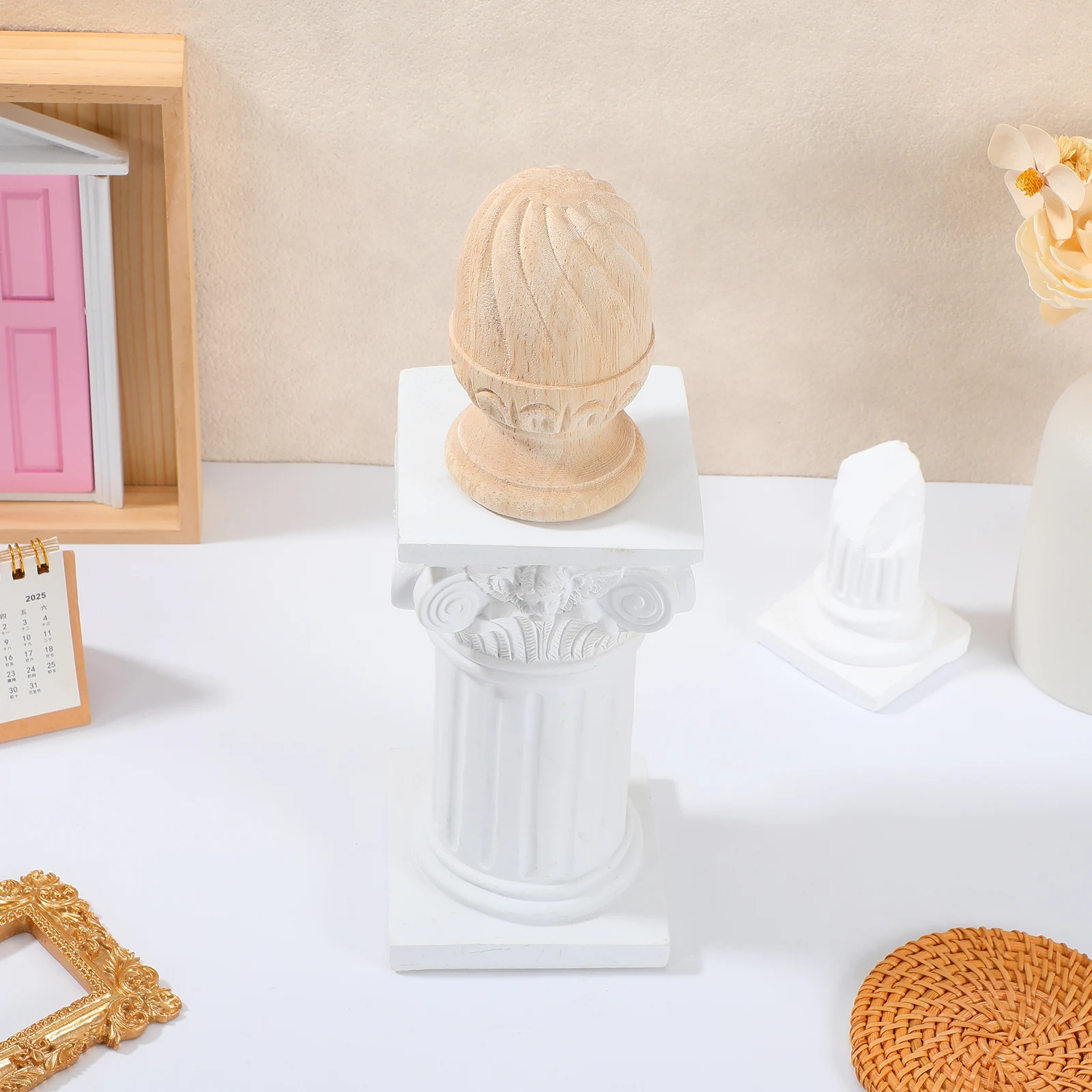 Деревянный ананас, незаконченный торцевой