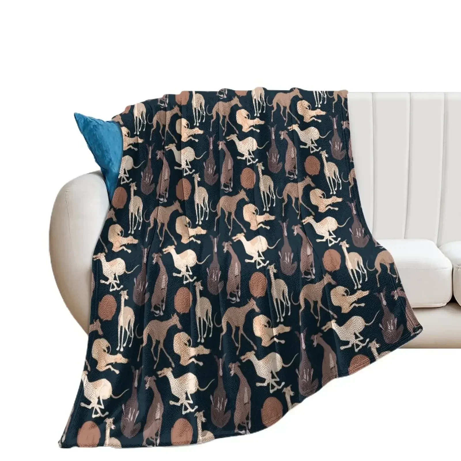 

Whippet Good - Dark Throw Blanket Stuffeds Quilt Blankets