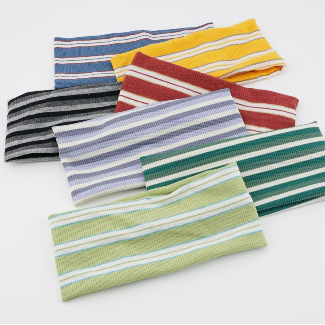 

Sporty Striped Elastic Knit Hairband, Hair Clip, Yoga Hairband