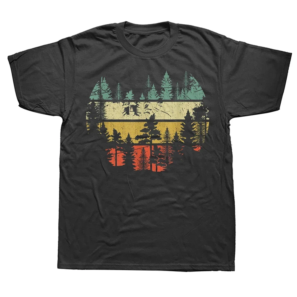 Hiking Camping Birdwatching Photography Mountains Birthday Gifts T-shirt Wildlife Trees Outdoors Nature Retro Forest TShirts