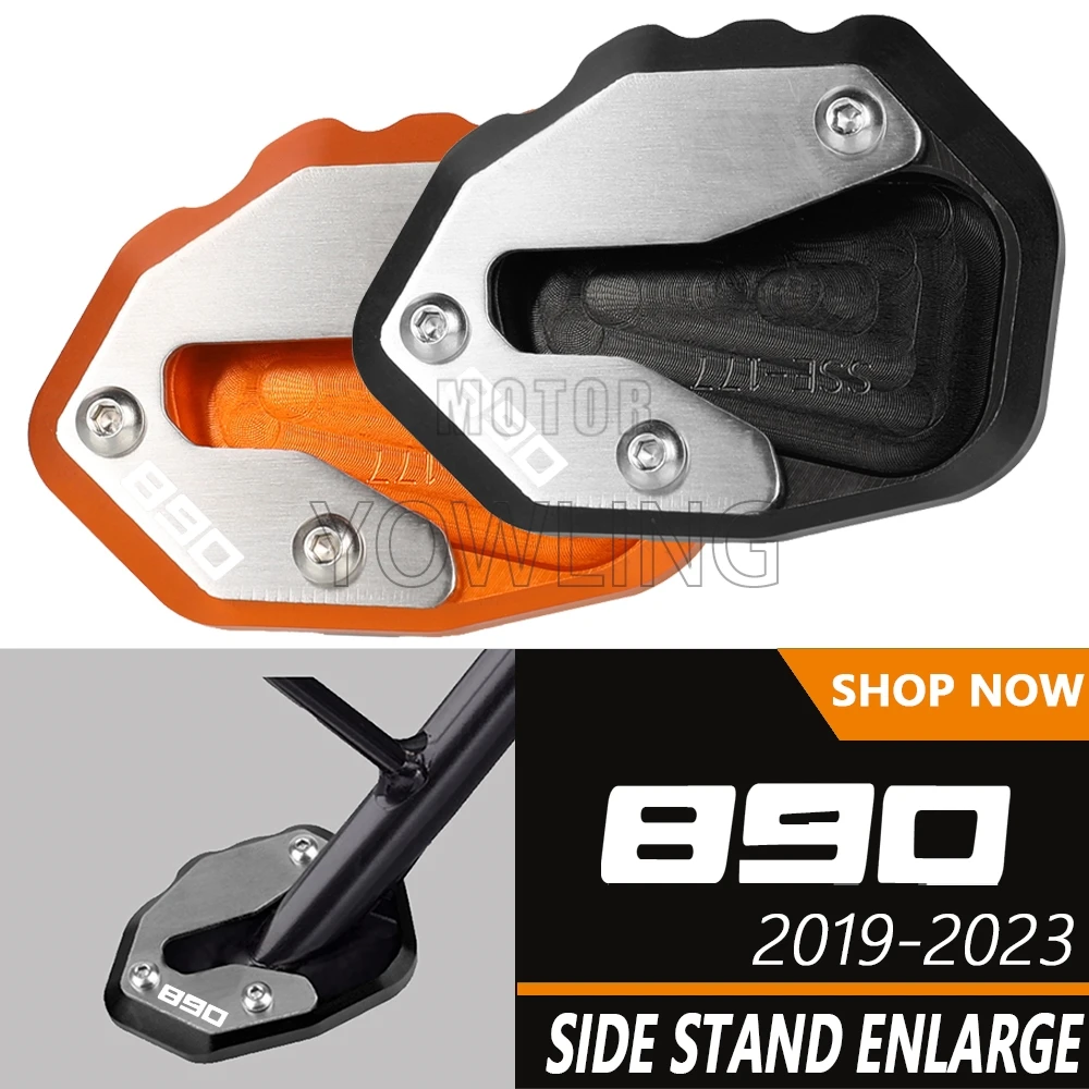 

Motorcycle Accessories CNC Aluminium Kickstand Foot Side Stand Enlarger Pad For 890 Duke R 890Duke R 2019 2020 2021 2022 2023