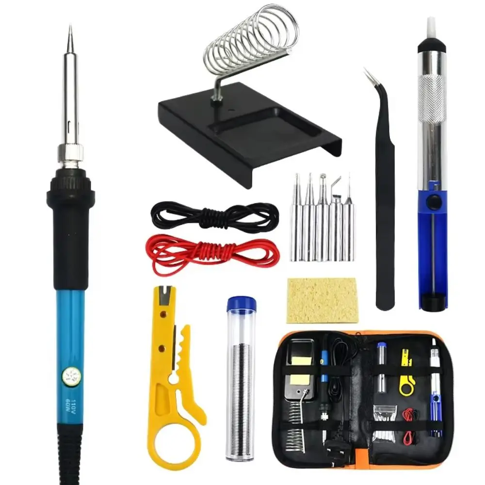 

15Pcs/set 60W Electric Soldering Iron Welding Tool Kit EU/US Plug 220V 110V LCD Soldering Iron Kit Internal Heat LCD Digital