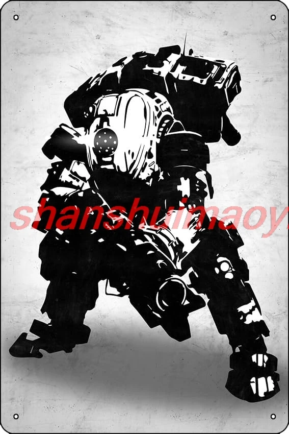 Titanfall 2 Scorch Metal Print 8 x 12 Inch Funny Metal Tin Sign Game Room Man Cave Wall Decor ALI