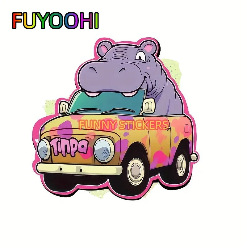 FUYOOHI Car Hippo Decals, Anime Decals,  Vinyl Decals For Car Bumpers, Trucks, Laptops, Water Bottles, Guitars And More