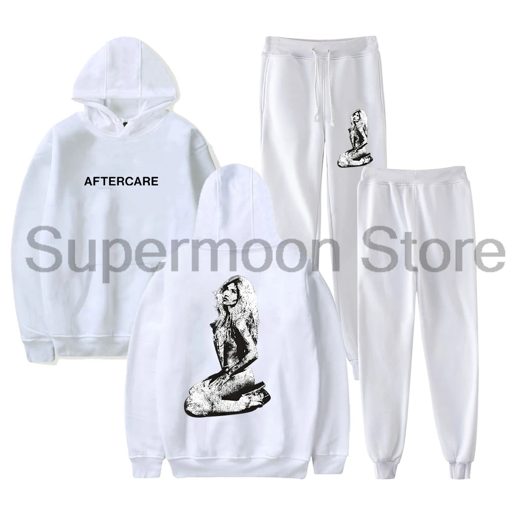 Nessa Barrett Aftercare Photo Vintage Hoodies Jogger Pants Two Piece Set Sweatshirts+Sweatpants Men Women Outfit Sets