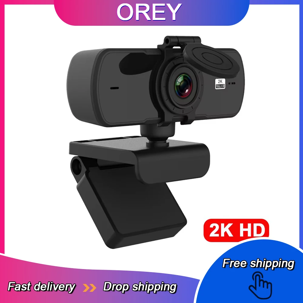 

Webcam 2K Full HD 1080P Web Camera Autofocus With Microphone USB Web Cam For PC Computer Mac Laptop Desktop YouTube Webcamera