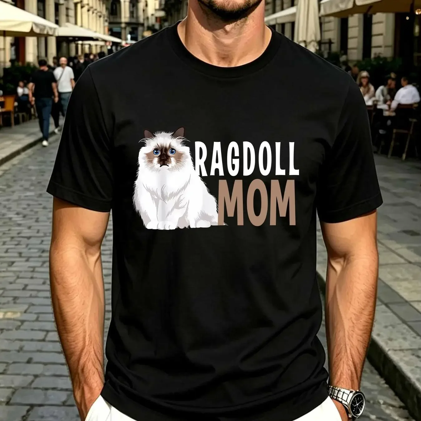 washed T Shirt NEW LIMITED Ragdoll Cat Mom Funny Owner Lovers Great Idea S 3XL vintage Washed Breathable Stretched graphic