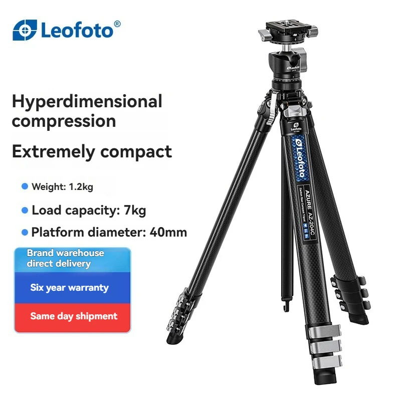 

Leofoto AZ-204C+LH-25R Travel Portable Carbon Fiber Tripod with Ball Head for Outdoor Photography