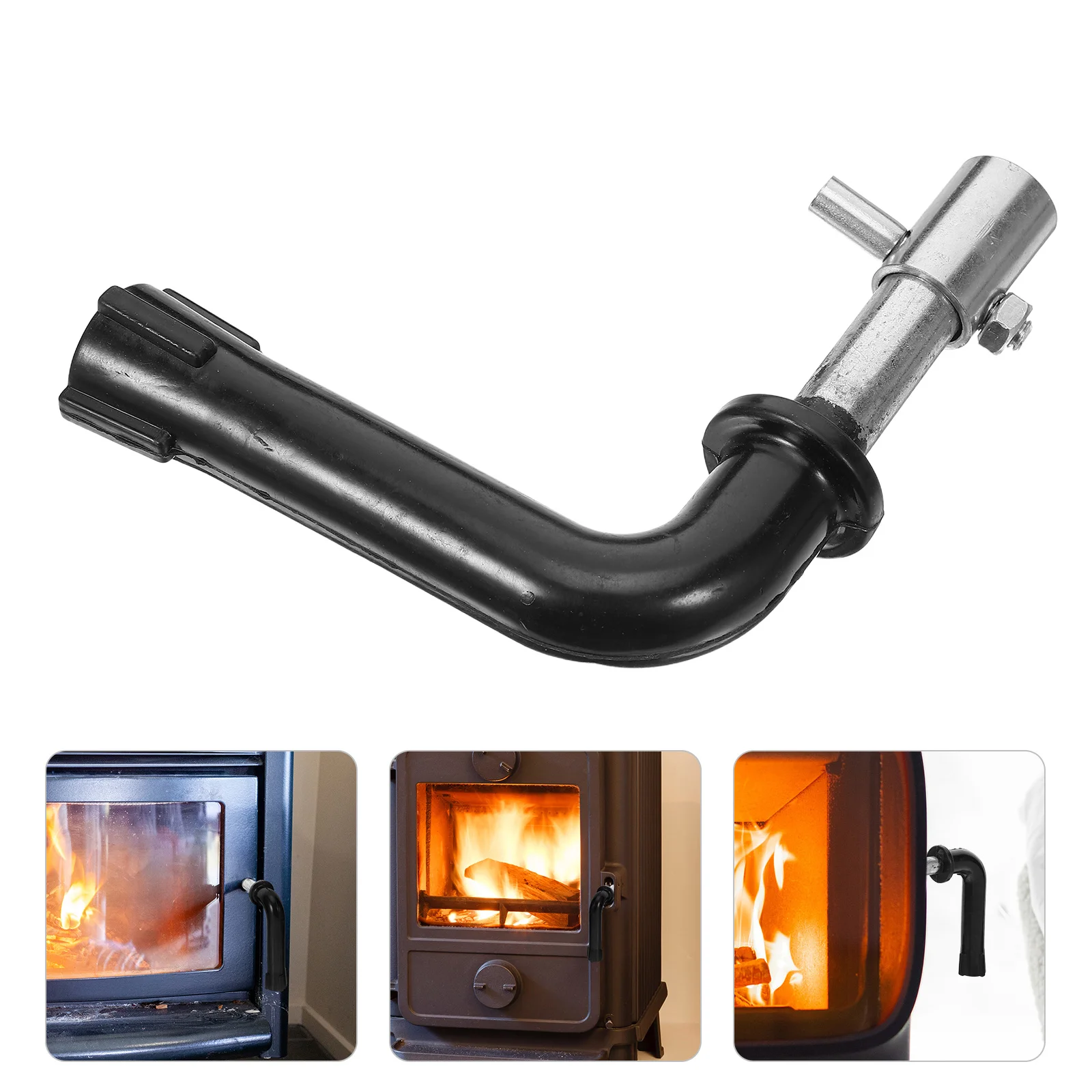 

Bakelite Handle: Heat Resistant Stainless Steel Stove Door Handle Kit For Wood Coal Boilers Oven Replacement Universal