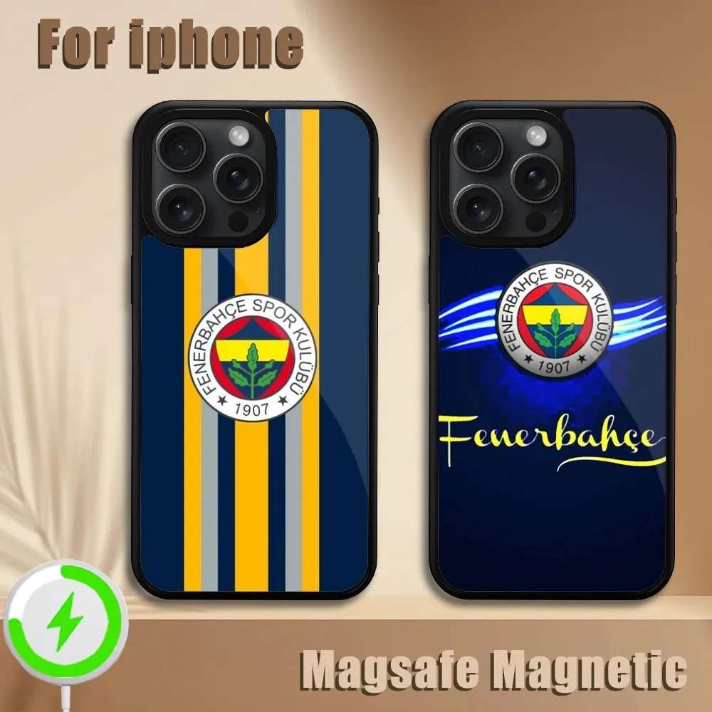 Fenerbahce   Phone Case For iPhone 11 12 13 14 15 Plus Pro Max Magsafe Magnetic Wireless Charging Cover