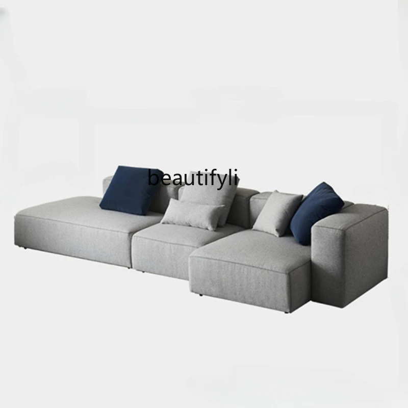 

Simple Square Sofa Modern Light Luxury Designer Living Room Module Fabric Sofa Combination