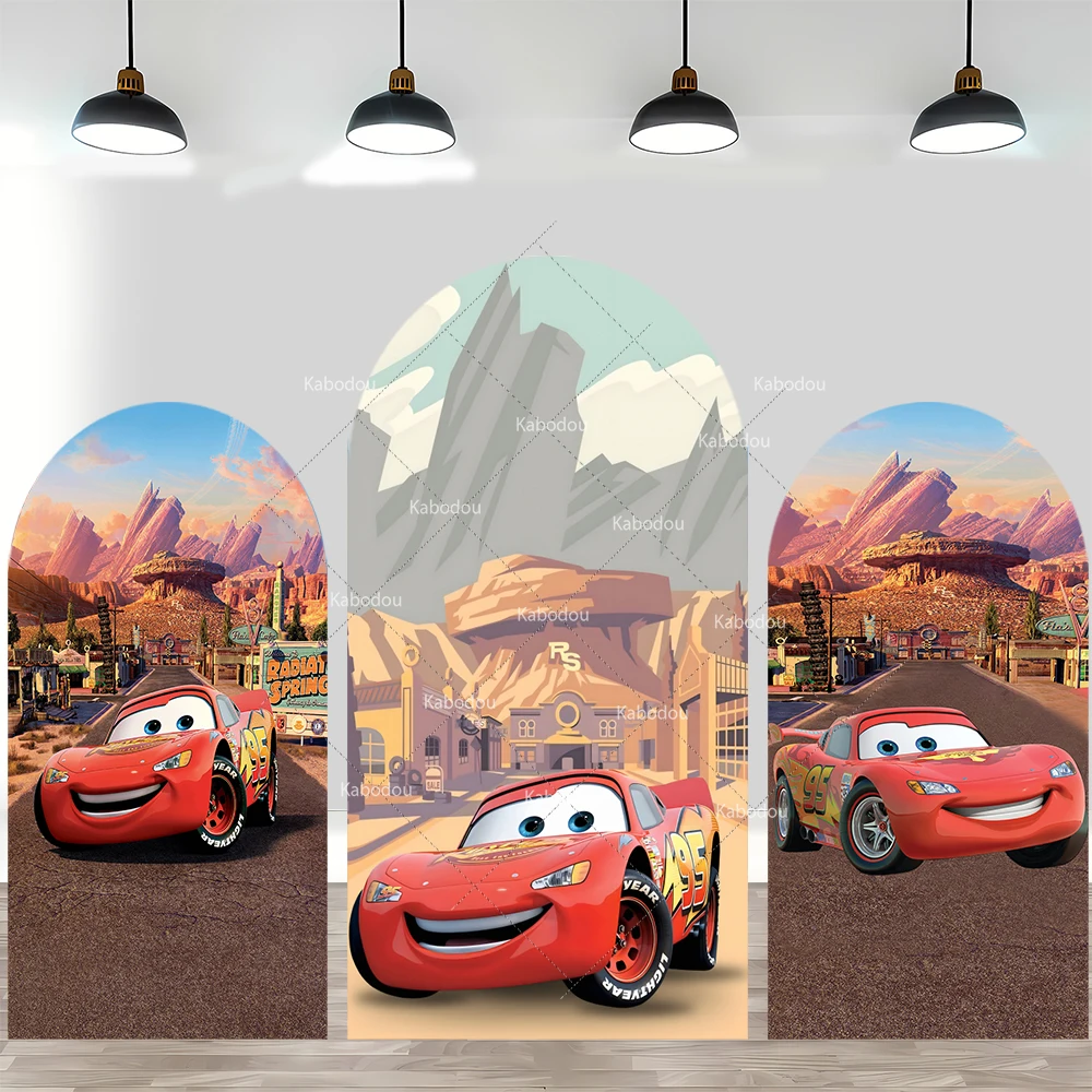 

Arch Cover McQueen Cars Birthday Backdrop Boy Birthday Party Decoration Racing Car Arch Backdrop Baby Shower Spandex