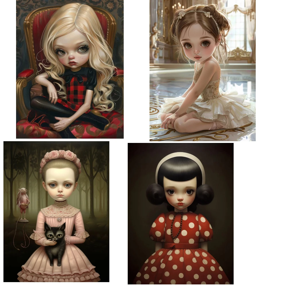 

Cartoon Cold Girl Figure 1000 PCS Jigsaw Puzzles Challenging Family Activity Games for Gameroom Bedroom Decoration Gift