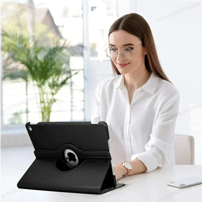 Étui en cuir avec support rotatif pour tablette, iPad Air 2, 3, 4, 5, iPad Pro 11 ", 9.7, 7e, 8e, 9e, 10, 10e, 2017, 2018, 10.2