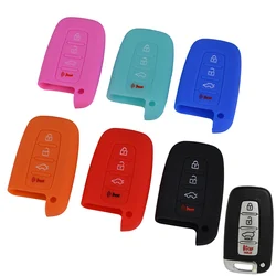 4 Button Silicone Key Cover Case Fit For Kia Sportage Soul Sorento Forte Rio k5 Optima Hyundai Elantra Sonata Veloster Genesis