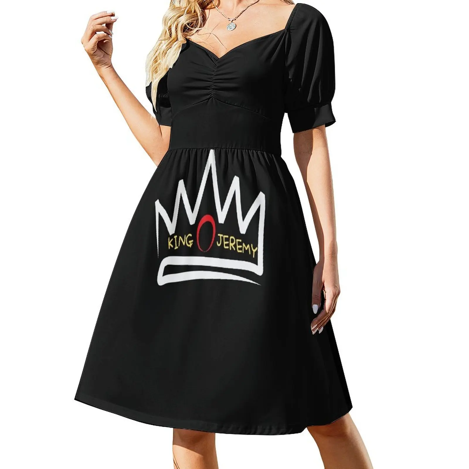 

King Jeremy with Crown, pearljam Short-Sleeved Dress women dresses evening dress ladies