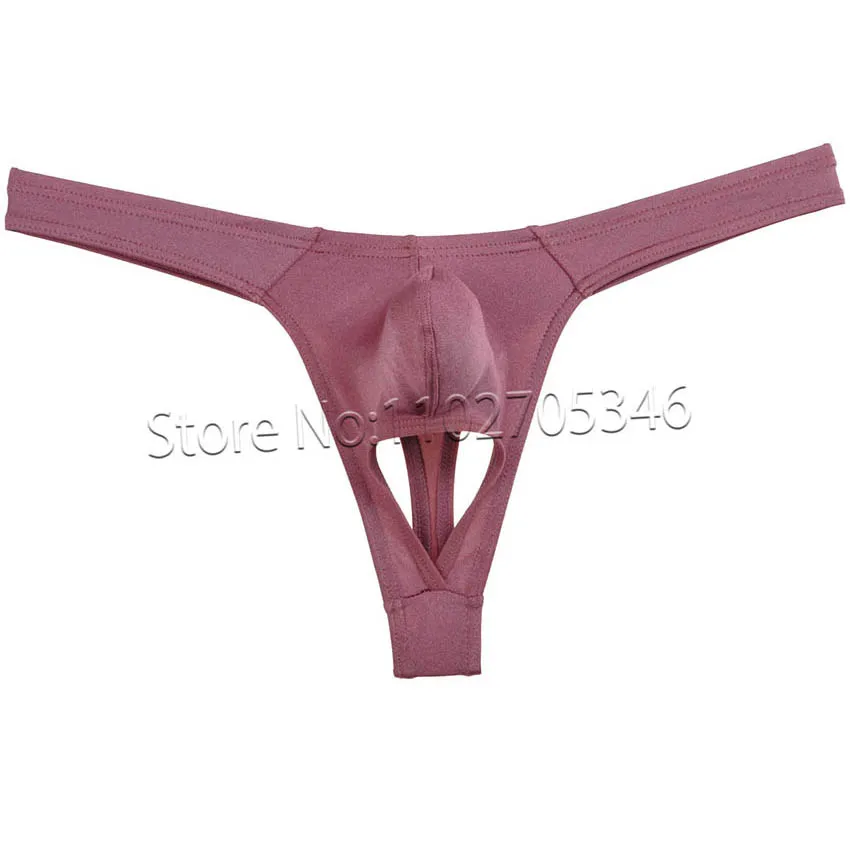 Homens Spandex Bolas Buraco Tanga, Elástico G-String, Tanga Bikini, T-Back Roupa Interior, Sexy