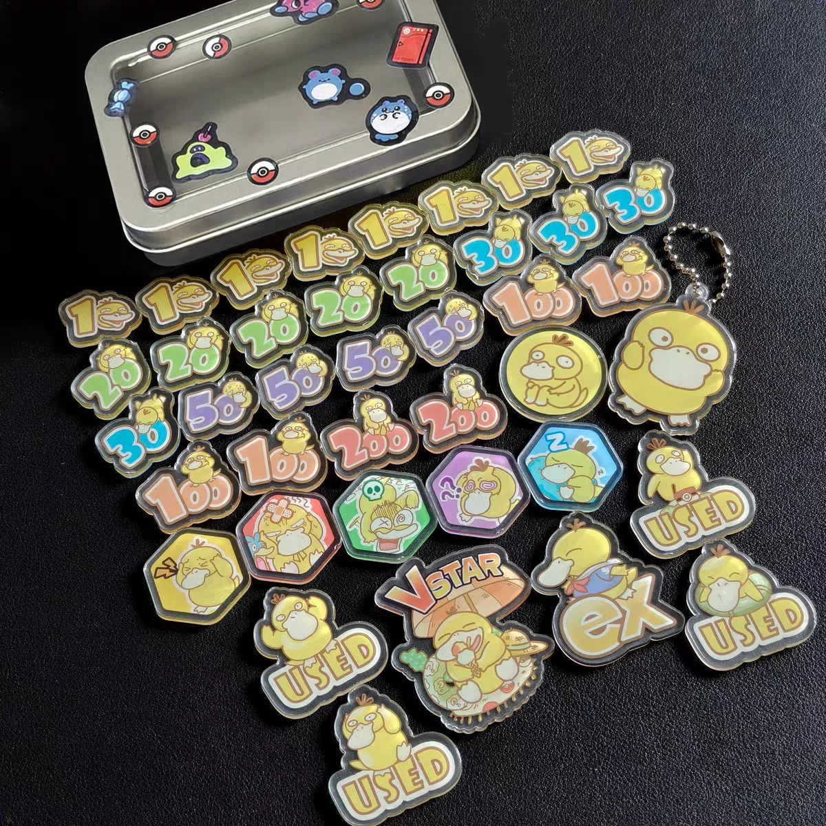 ptcg-ポケモンアニメキャラクターマッチスコアリングダメージカウンターダメージインジケーターパサイダックボラッドロールプレイングゲームアクリルギフト