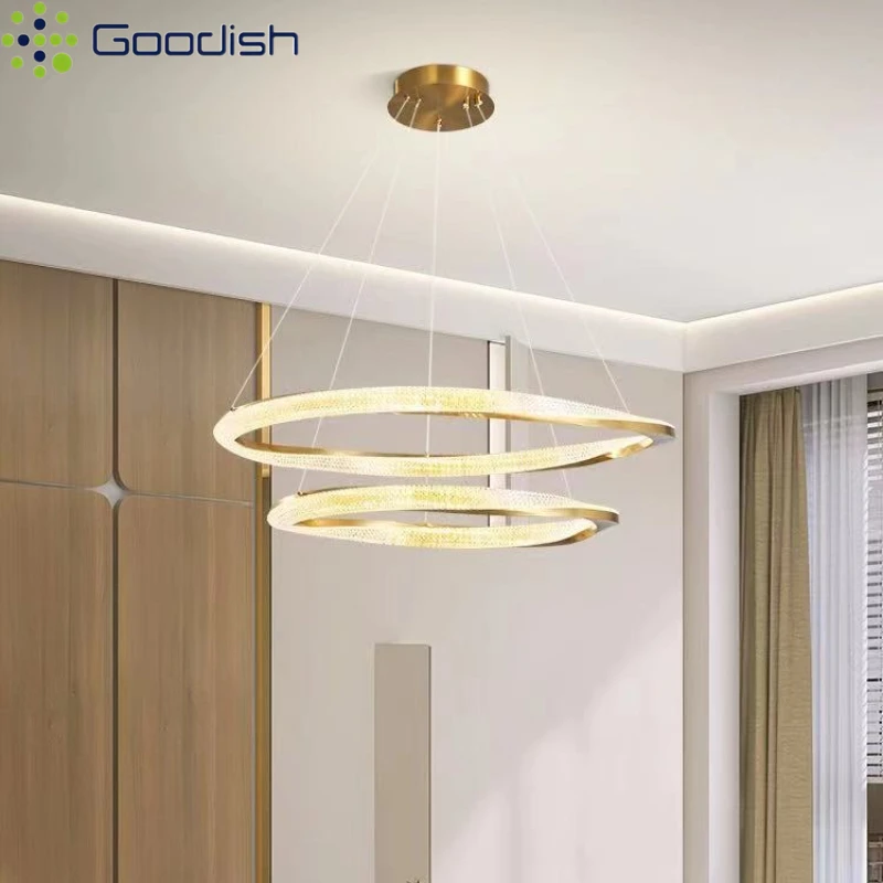 Lampadari moderni e minimalisti a LED Lampade a sospensione di lusso Lustro per soggiorno Sala da pranzo Hotel Hall Lampade a sospensione Decorazione della casa