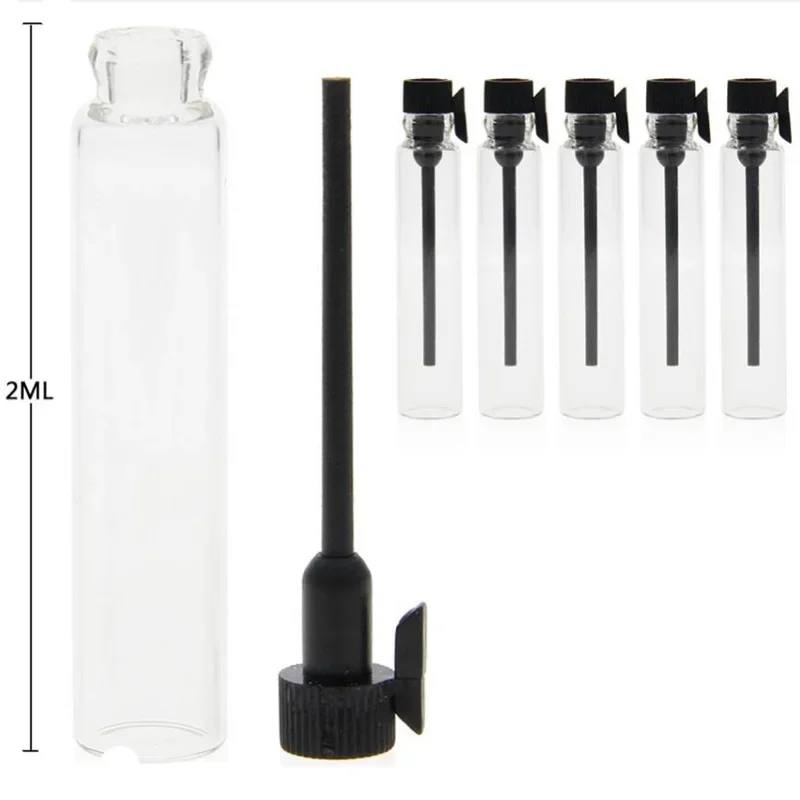 100 pcs1/2/3 ml  Mini Glass Perfume Small Sample Vials Perfume Bottle Laboratory Liquid Test Tube Bottle Makeup Bottle A-00214