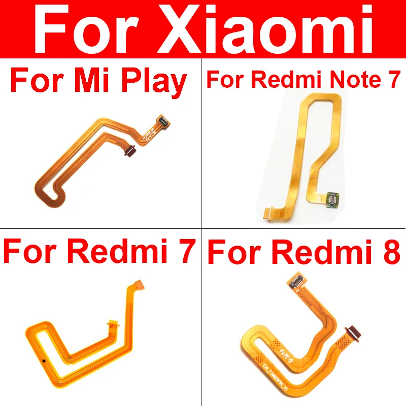 Fingerprint Sensor Scanner Touch ID Connect For Xiaomi Redmi Mi Note 7 8 Play Motherboard Home Button Flex Cable Ribbon Parts