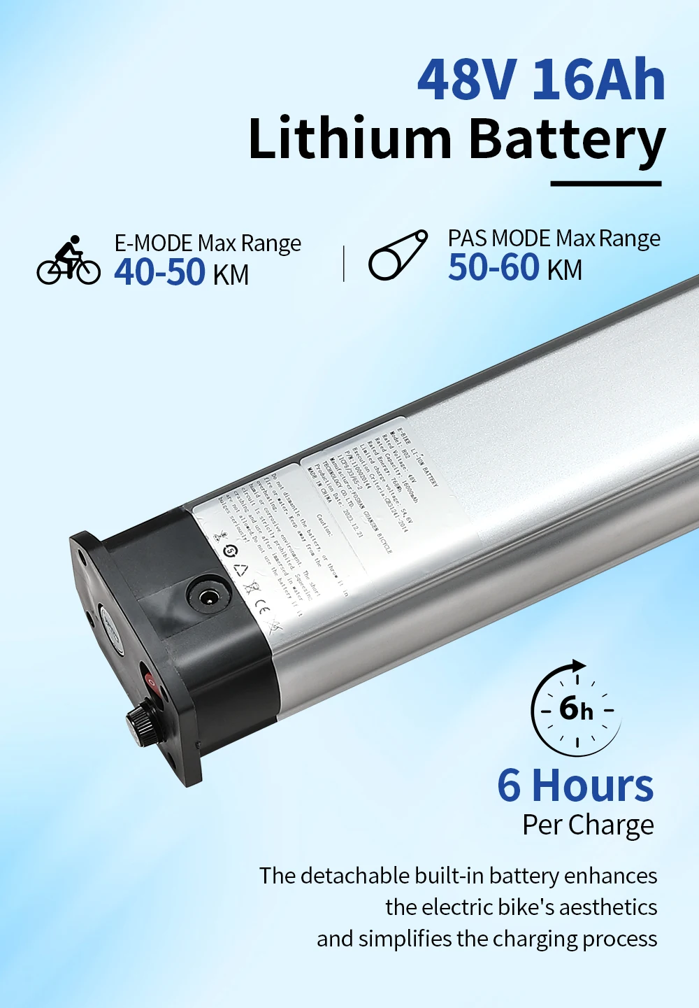 Halo Knight H02 Elektrofahrrad E-Bike 48V 16Ah Akku 29*2,1-Zoll-Reifen 50km/h Höchstgeschwindigkeit 60km Maximale Reichweite – Detail 1