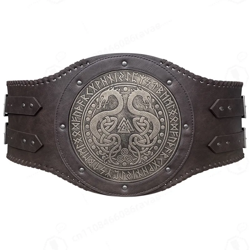 Viking Double Snake Waist Belt Antique Finish Harness Medieval Cosplay Prop for Halloween LARP